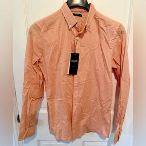 Casual Men's Peach Button Down Shirt